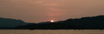 Sunset over water