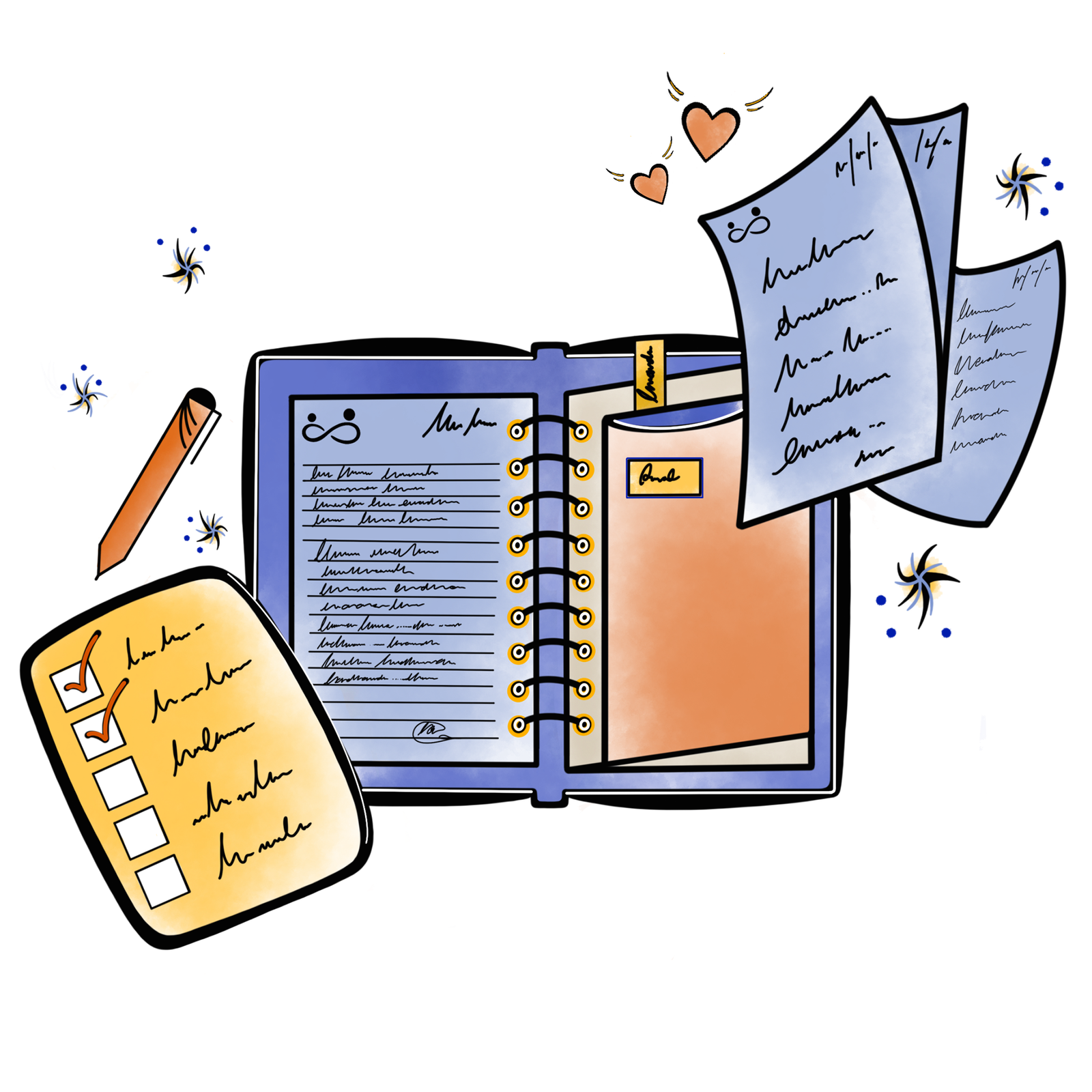 Document folder illustration