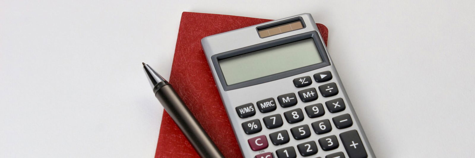 Calculator notebook and pen