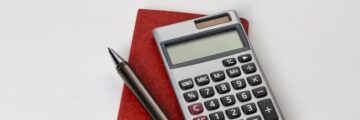 Calculator notebook and pen