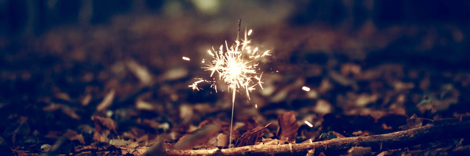 Sparkler in the ground